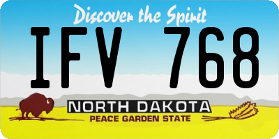 ND license plate IFV768
