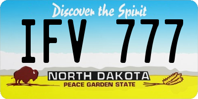 ND license plate IFV777