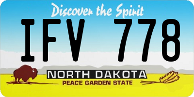 ND license plate IFV778