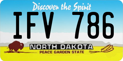 ND license plate IFV786