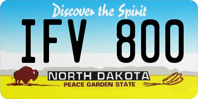 ND license plate IFV800