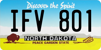 ND license plate IFV801