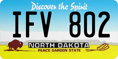 ND license plate IFV802
