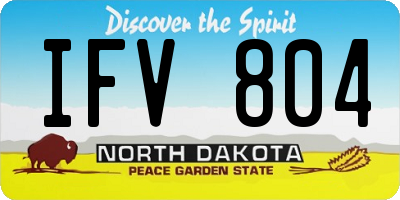 ND license plate IFV804