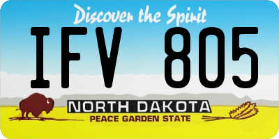 ND license plate IFV805
