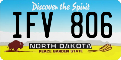 ND license plate IFV806