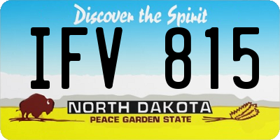 ND license plate IFV815