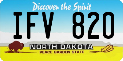 ND license plate IFV820