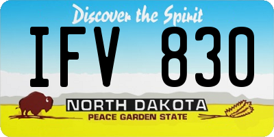 ND license plate IFV830