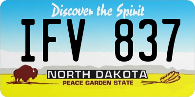 ND license plate IFV837