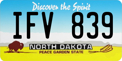 ND license plate IFV839