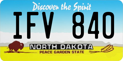 ND license plate IFV840