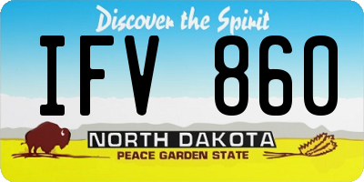 ND license plate IFV860