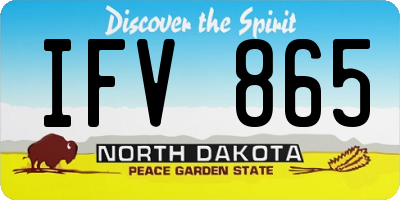 ND license plate IFV865