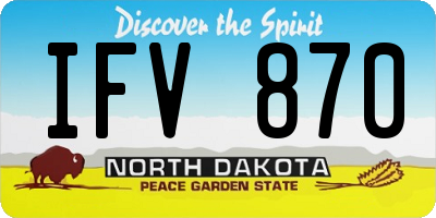 ND license plate IFV870