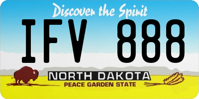 ND license plate IFV888