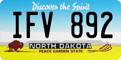 ND license plate IFV892
