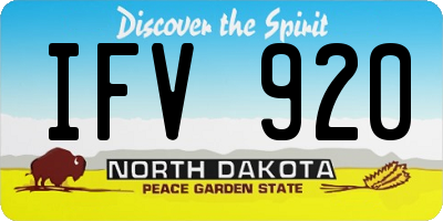 ND license plate IFV920