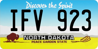 ND license plate IFV923