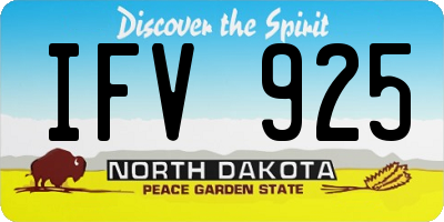 ND license plate IFV925