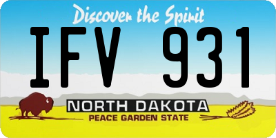 ND license plate IFV931