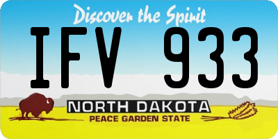 ND license plate IFV933
