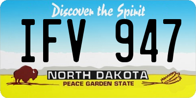 ND license plate IFV947