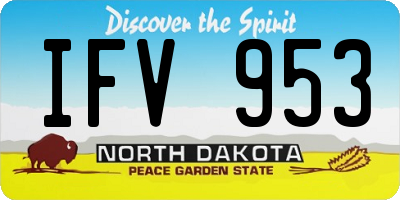 ND license plate IFV953