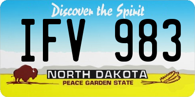 ND license plate IFV983