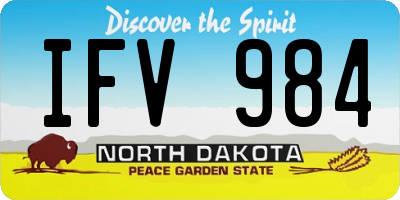 ND license plate IFV984