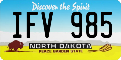 ND license plate IFV985