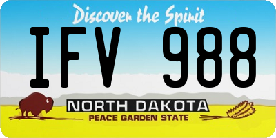 ND license plate IFV988