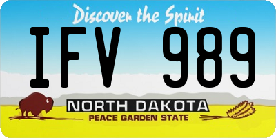ND license plate IFV989