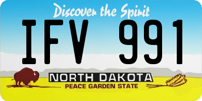 ND license plate IFV991