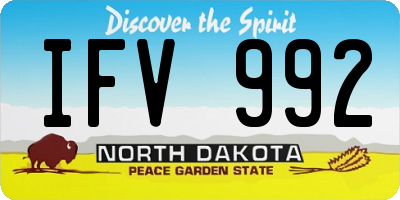 ND license plate IFV992