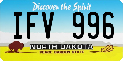 ND license plate IFV996