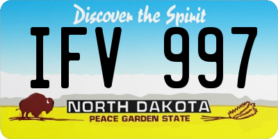 ND license plate IFV997