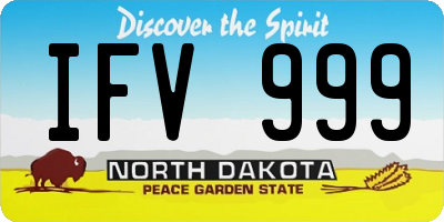 ND license plate IFV999