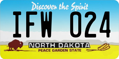 ND license plate IFW024