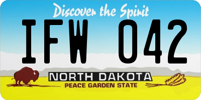 ND license plate IFW042