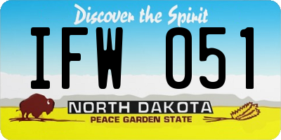 ND license plate IFW051