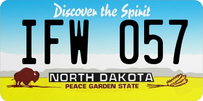 ND license plate IFW057