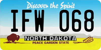 ND license plate IFW068