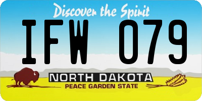 ND license plate IFW079
