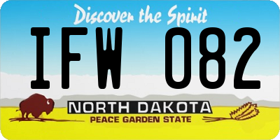 ND license plate IFW082