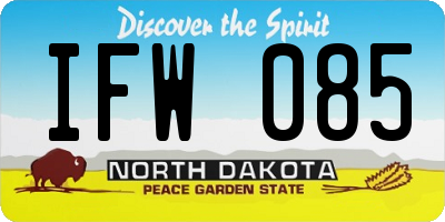 ND license plate IFW085
