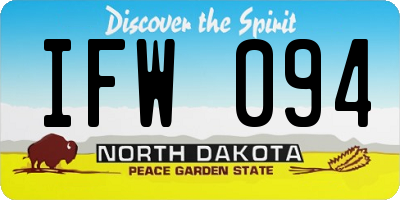 ND license plate IFW094
