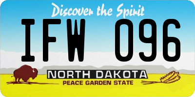 ND license plate IFW096