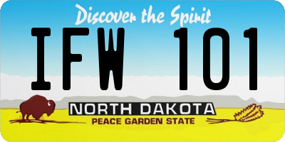 ND license plate IFW101