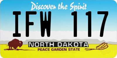 ND license plate IFW117